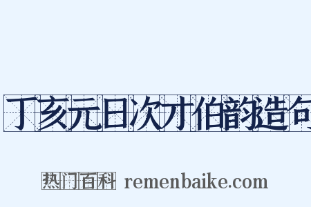 丁亥元日次才伯韵造句是什么意思的图片